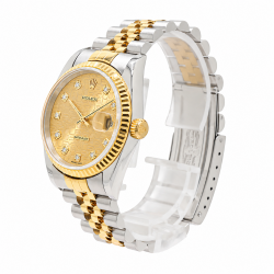 Rolex Datejust 36MM 16233 Two-Tone Champagne Diamond Dial Watch